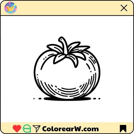 Tomate para colorear thumbnail