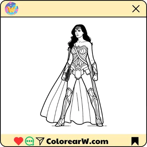 Wonder Woman para colorear thumbnail