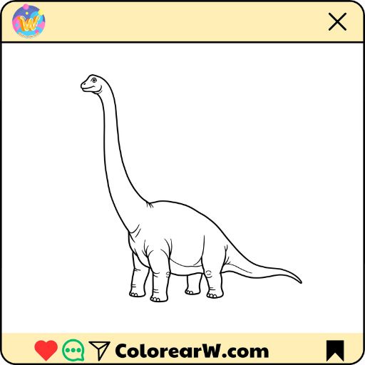 Brachiosaurus 1 Brachiosaurus para colorear thumbnail