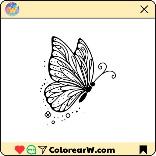 Mariposa para colorear thumbnail