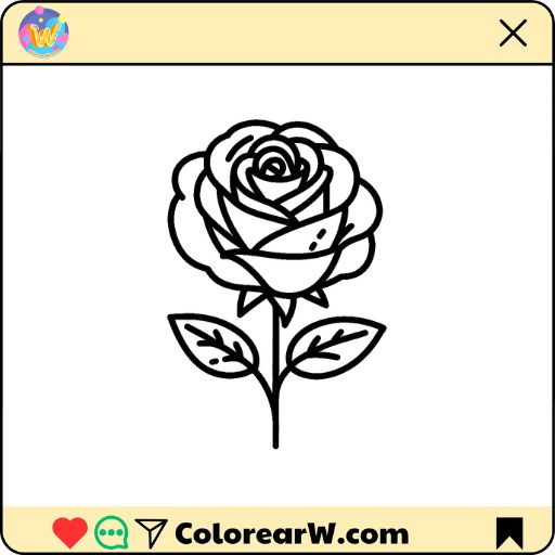 Rosas 1 Rosas para colorear thumbnail