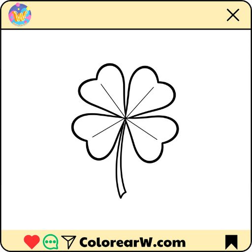 Trébol 1 Trébol para colorear thumbnail