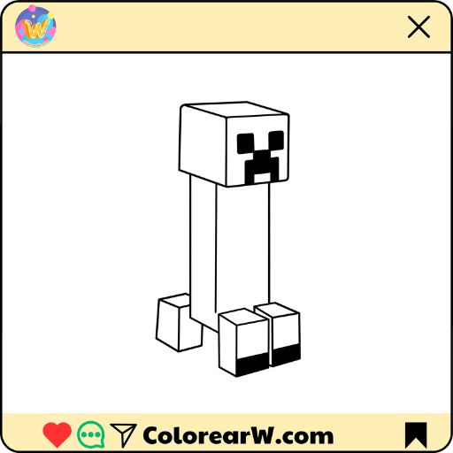 Creeper para colorear thumbnail