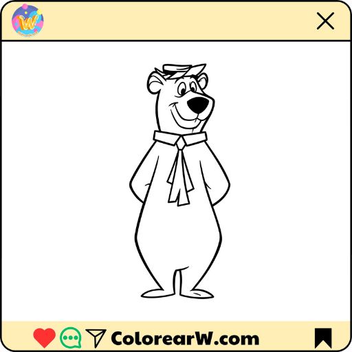 Oso Yogui 1 Oso Yogui para colorear thumbnail