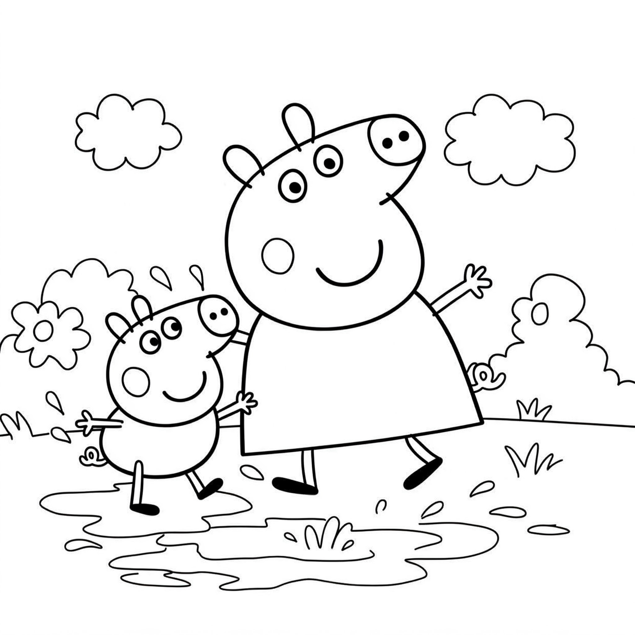 páginas para colorear imprimibles Peppa Pig Update