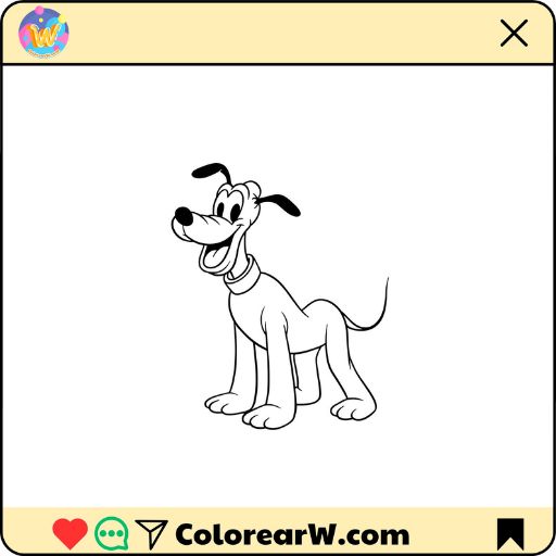 Pluto para colorear thumbnail