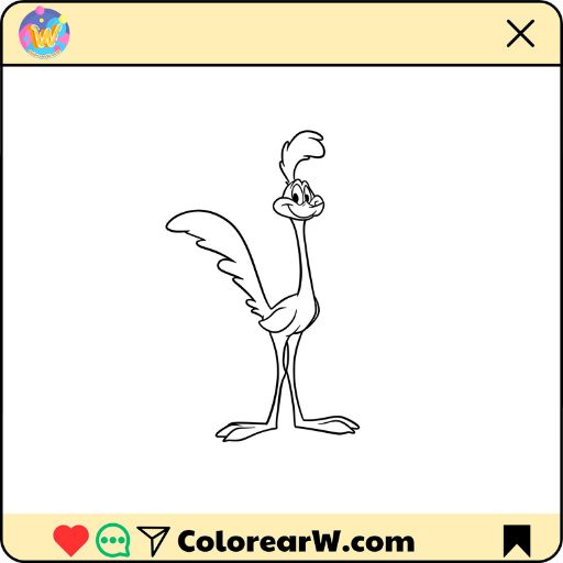 Road Runner para colorear thumbnail