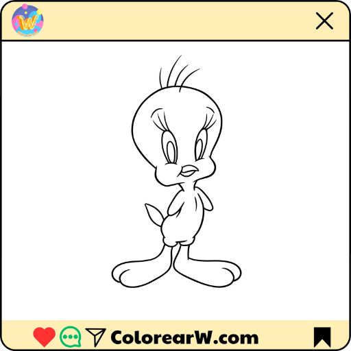 Tweety 1 Tweety para colorear thumbnail