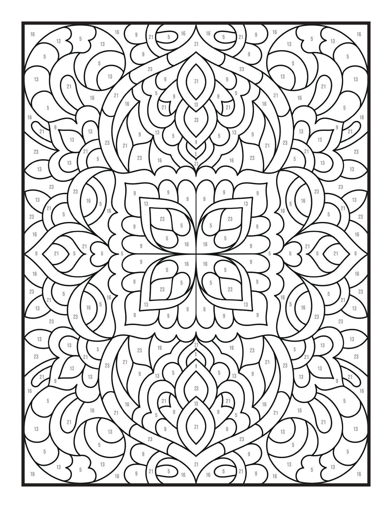 Colorear por Números 38 Colorear por Números páginas para colorear para niños