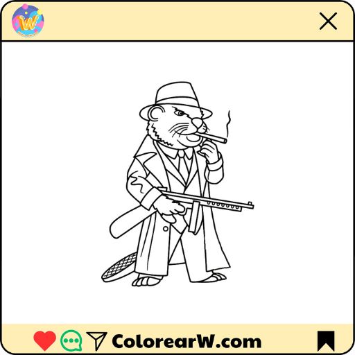 Bobrito Bandito para colorear thumbnail