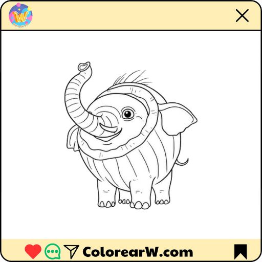 Cocofanto Elefanto para colorear thumbnail