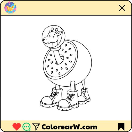 Girafa Celeste para colorear thumbnail