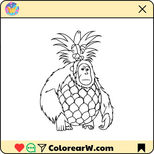 Orangutini Ananasini para colorear thumbnail