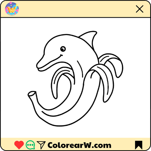 Bananita Dolfinita para colorear thumbnail