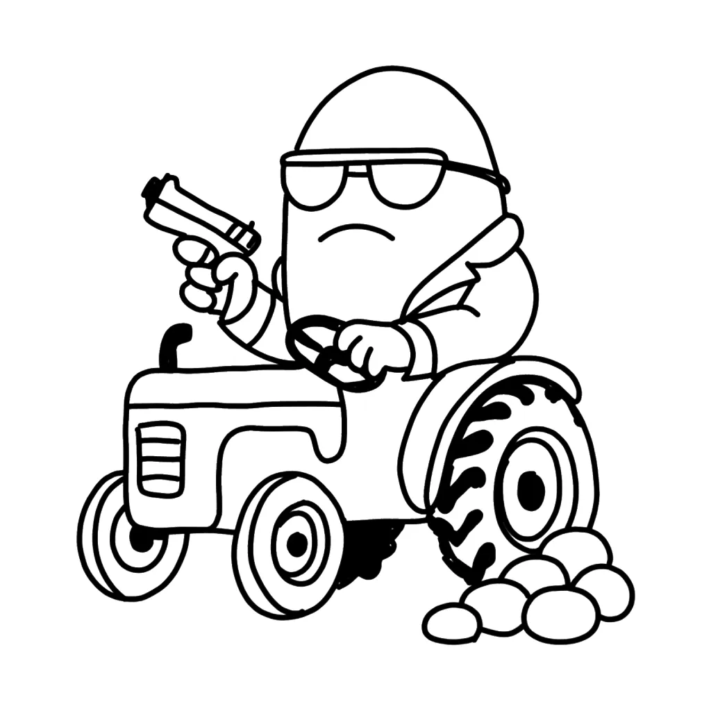 Bulbito Bandito Traktorito 4 Bulbito Bandito Traktorito páginas para colorear para adultos