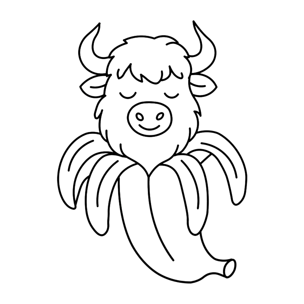 Bulliccinni Bananini 4 páginas para colorear Bulliccinni Bananini imprimibles gratis