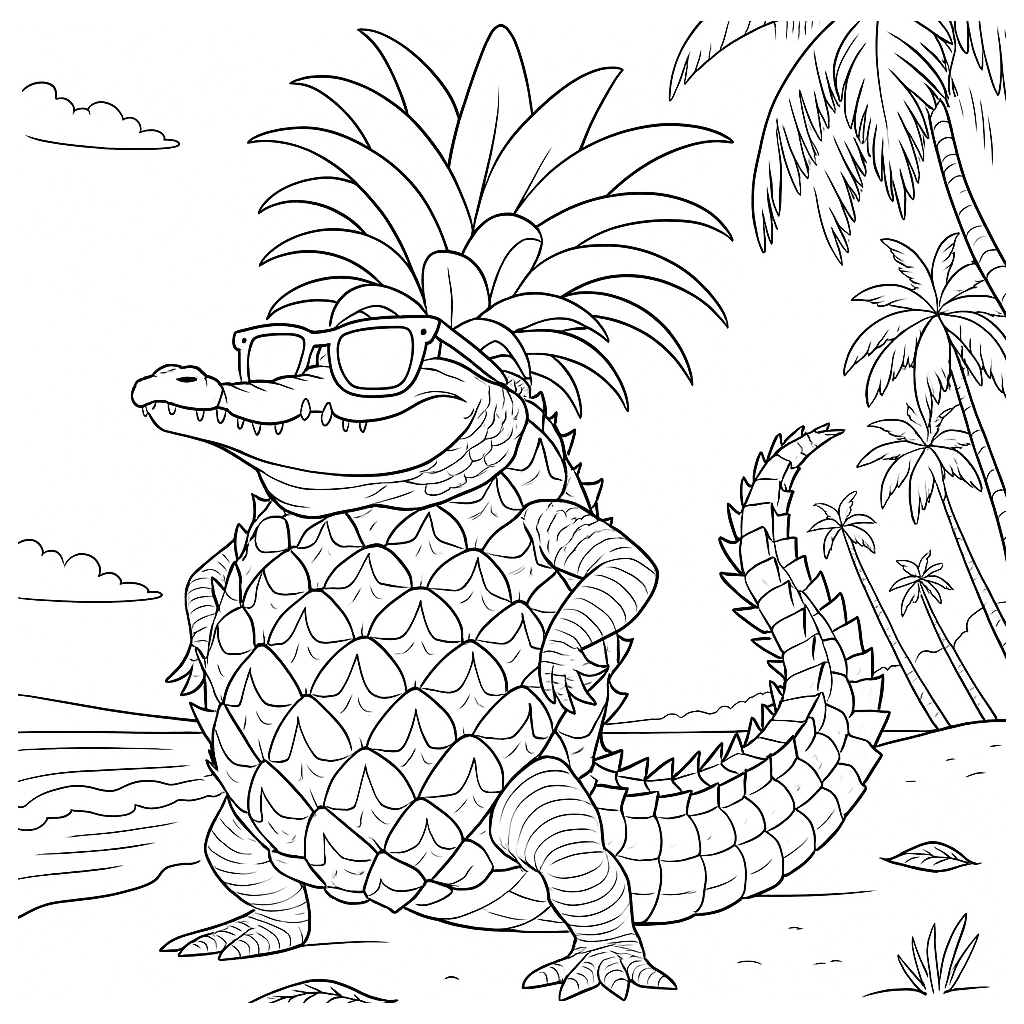 Crocodildo Penisini 6 páginas para colorear para niños Crocodildo Penisini
