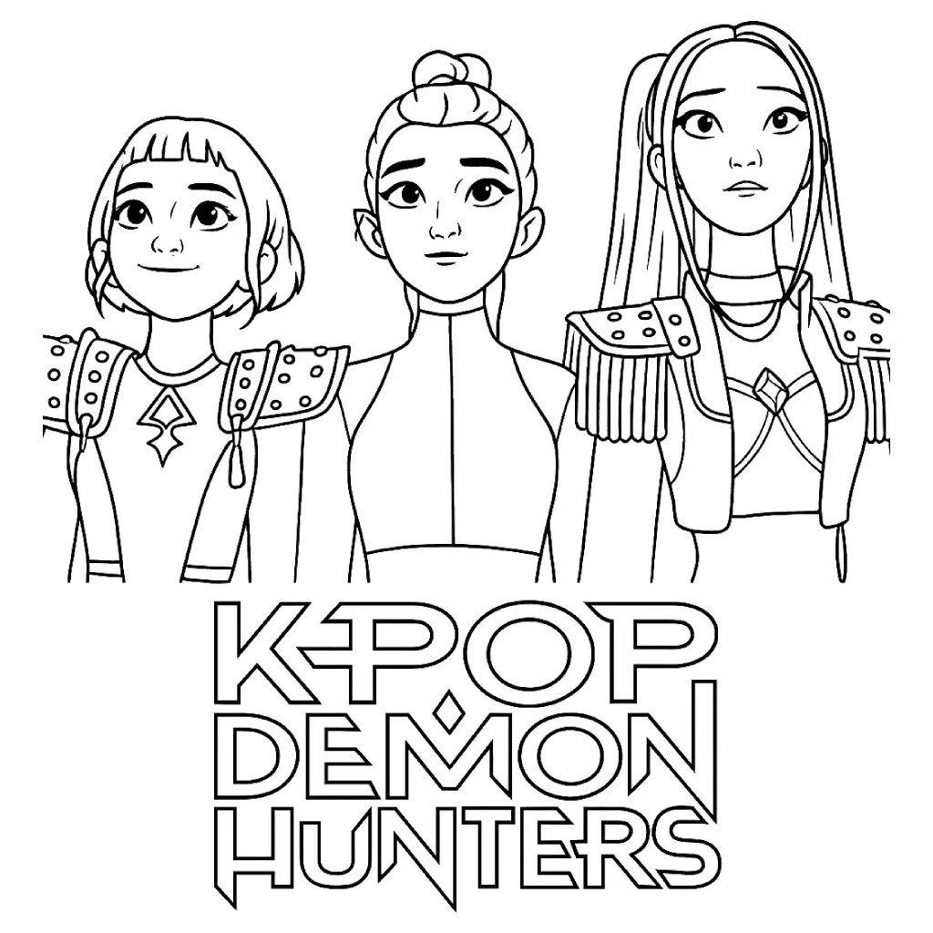 KPop Demon Hunters 18 KPop Demon Hunters para colorear