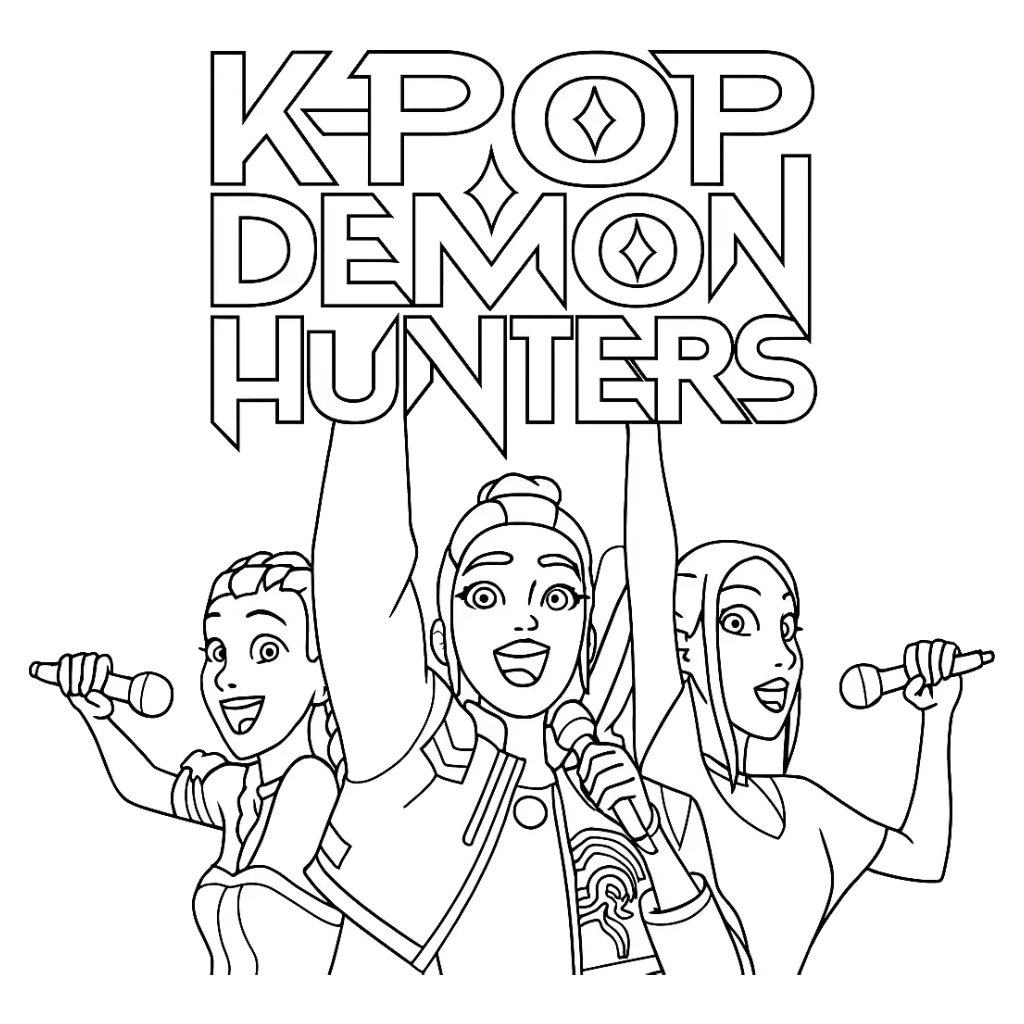 KPop Demon Hunters 23 KPop Demon Hunters páginas para colorear gratis 1