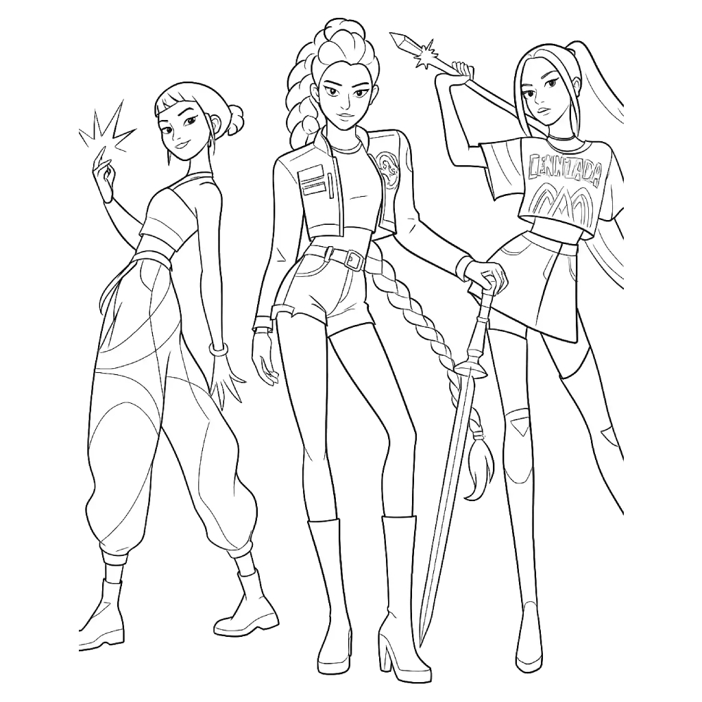 KPop Demon Hunters 34 KPop Demon Hunters páginas para colorear para imprimir gratis