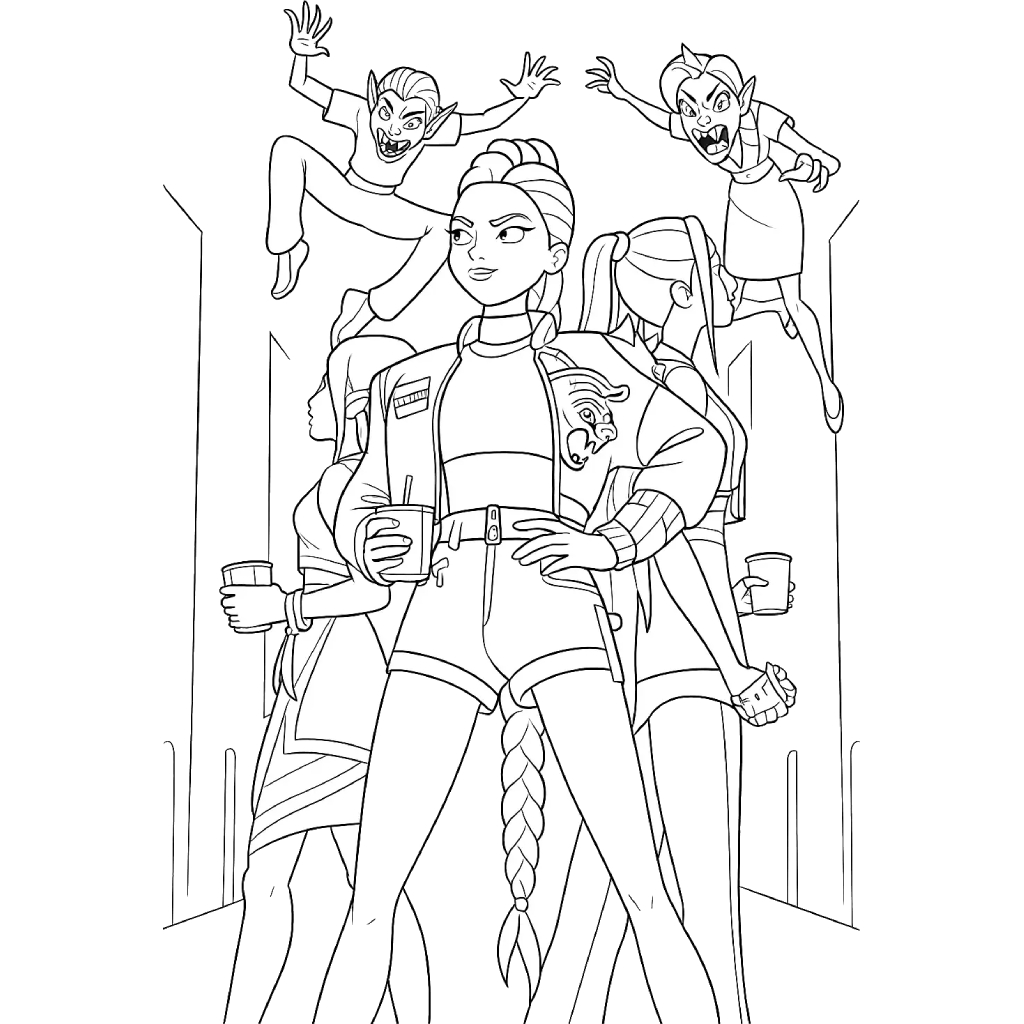 KPop Demon Hunters 35 niños KPop Demon Hunters páginas para colorear 1