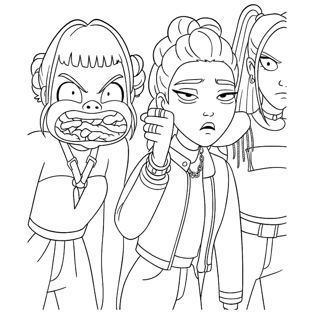 KPop Demon Hunters 42 KPop Demon Hunters para colorear 1