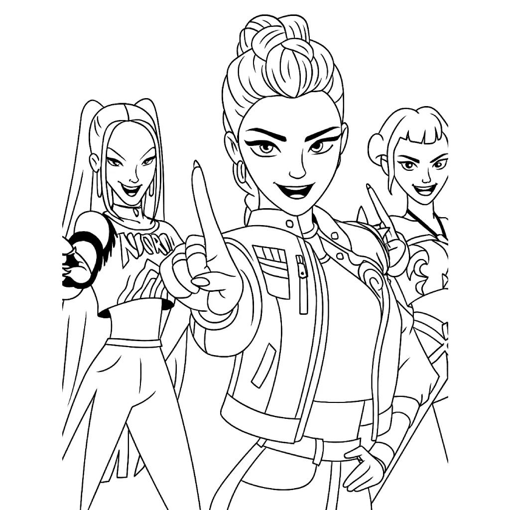 KPop Demon Hunters 45 dibujos para colorear grinch KPop Demon Hunters 3