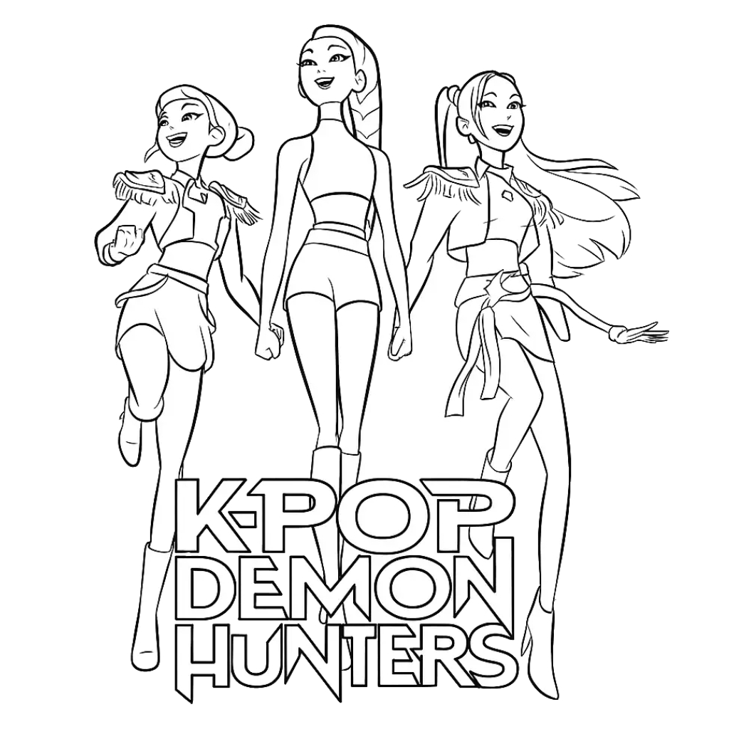 KPop Demon Hunters 53 páginas para colorear KPop Demon Hunters gratis 2