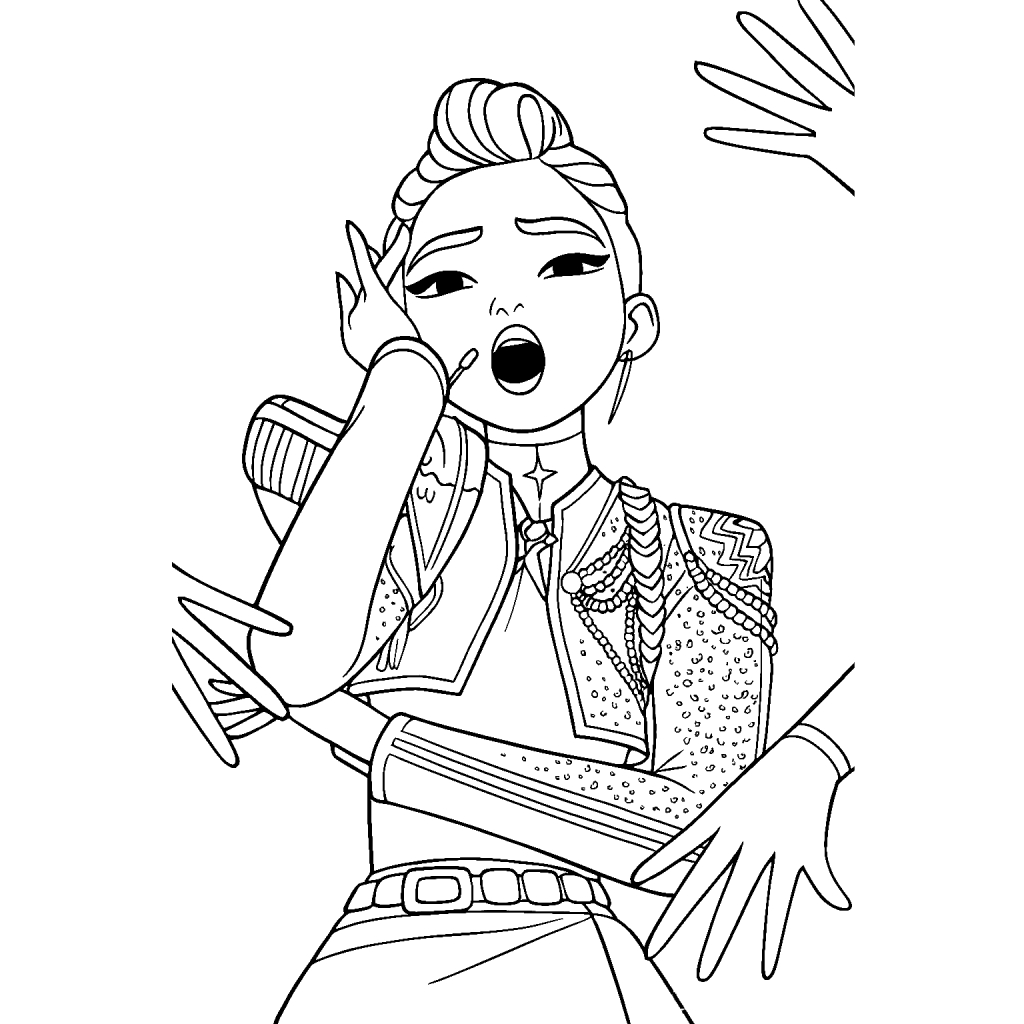 KPop Demon Hunters 9 páginas para colorear detalladas de KPop Demon Hunters para adultos