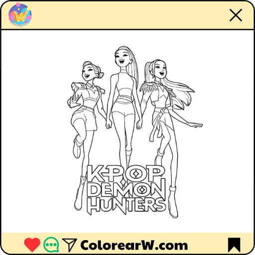 KPop Demon Hunters 1 KPop Demon Hunters para colorear thumbnail