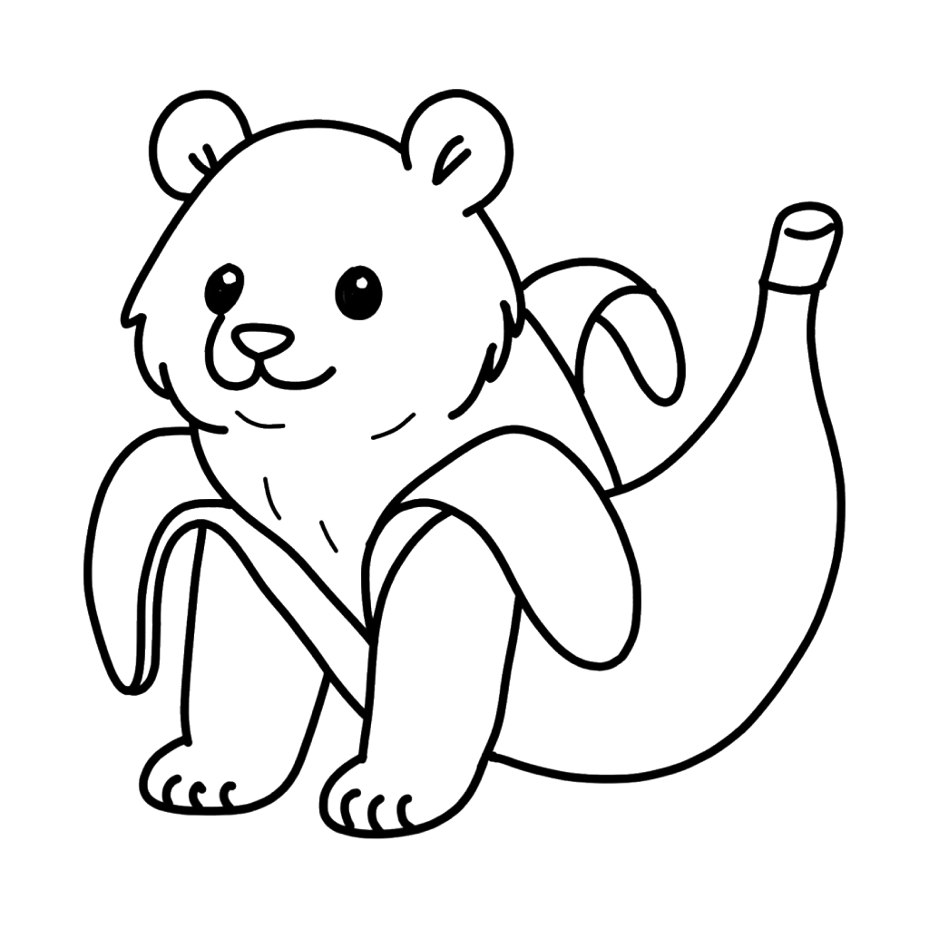Pandaccini Bananini 6 divertidas páginas para colorear Pandaccini Bananini