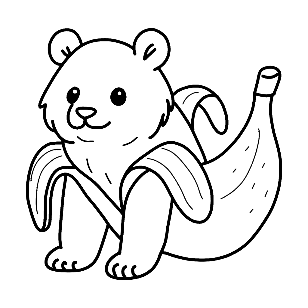 Pandaccini Bananini 8 páginas para colorear para adultos Pandaccini Bananini