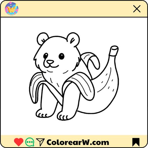 Pandaccini Bananini para colorear thumbnail