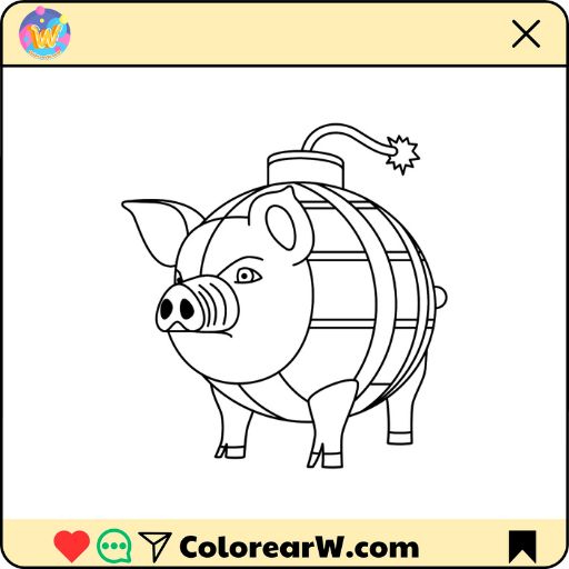 Svinino Bombondino para colorear thumbnail