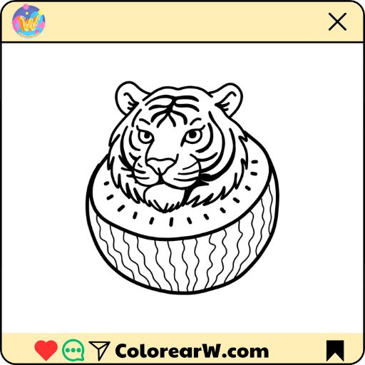 Tigrrullini Watermellini para colorear thumbnail