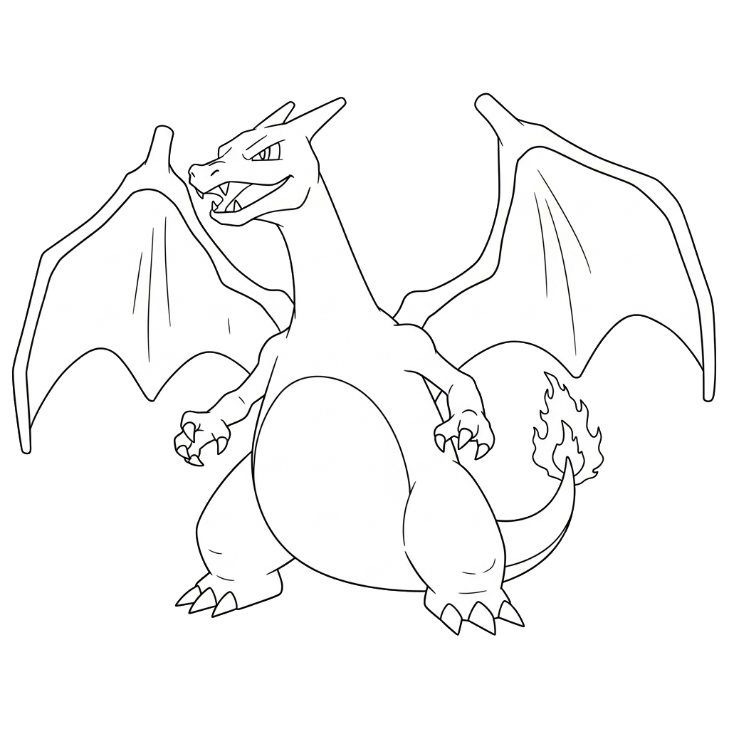 Charizard 16 colorear páginas de Charizard
