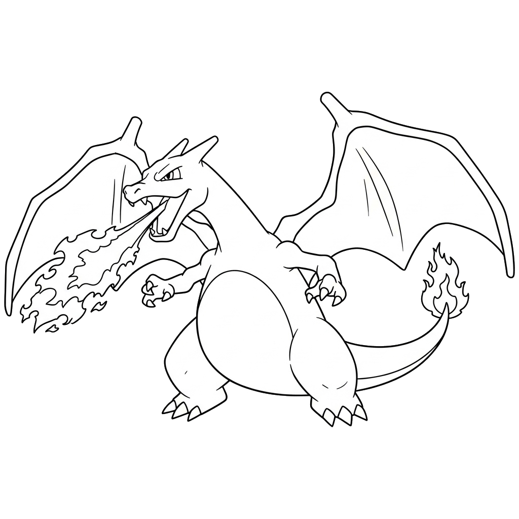 Charizard 13 páginas para colorear Charizard gratis