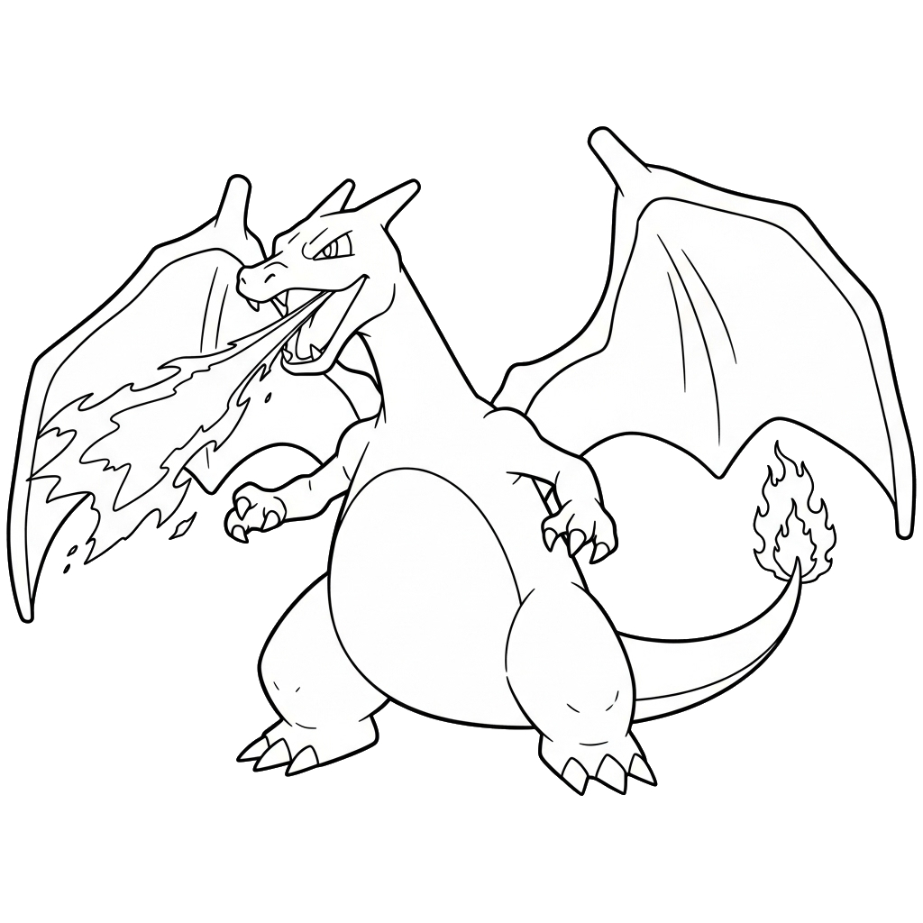 Charizard 17 páginas para colorear gratis Charizard
