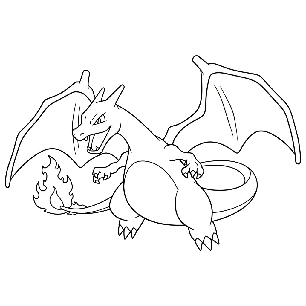 Charizard 18 Charizard páginas para colorear imprimibles 1