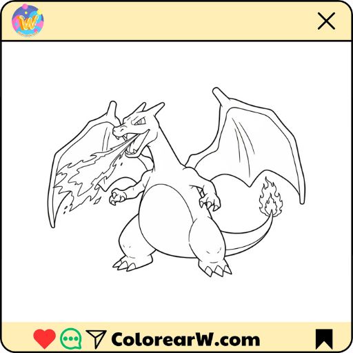 Charizard para colorear thumbnail