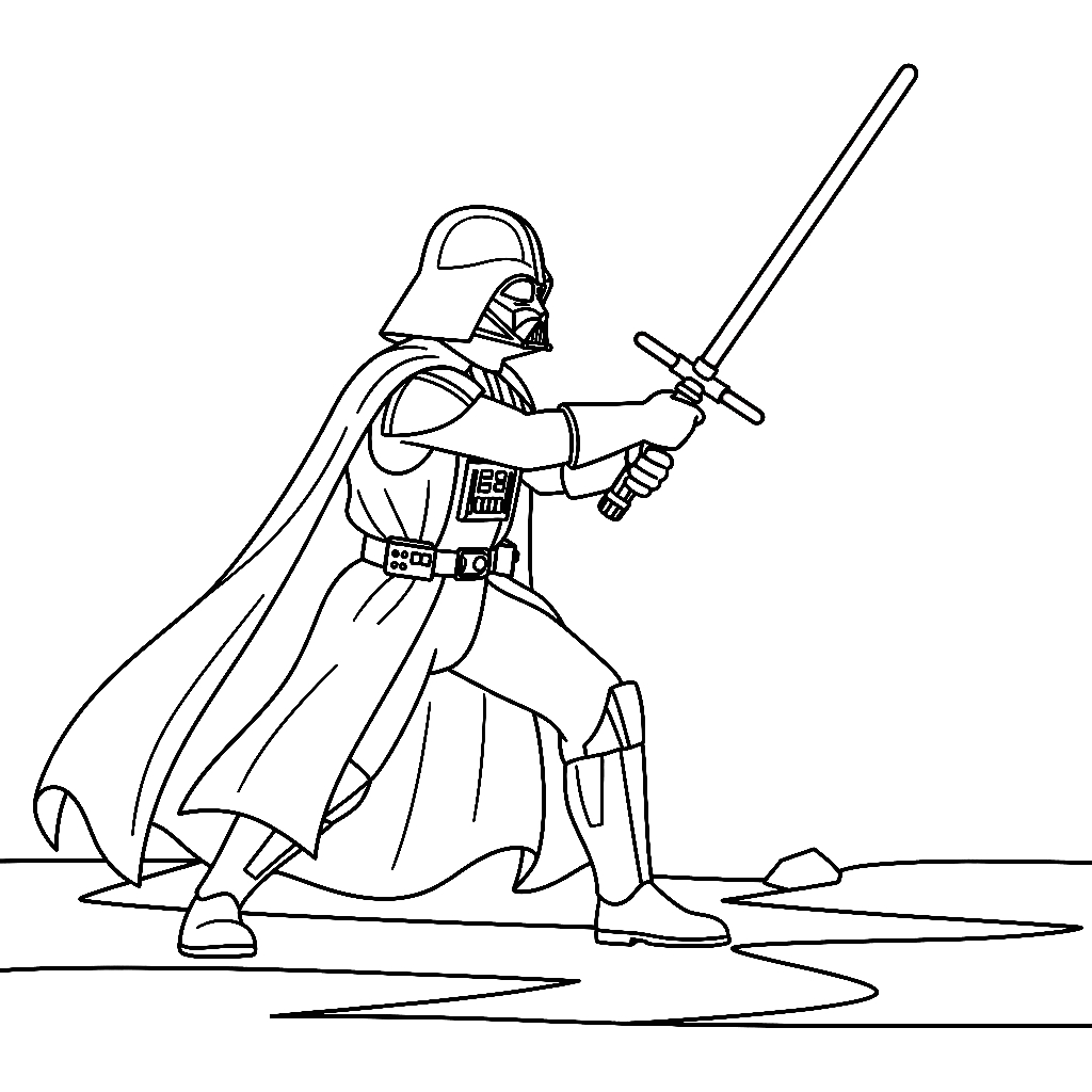 Darth Vader 11 Darth Vader páginas para colorear para adultos fáciles