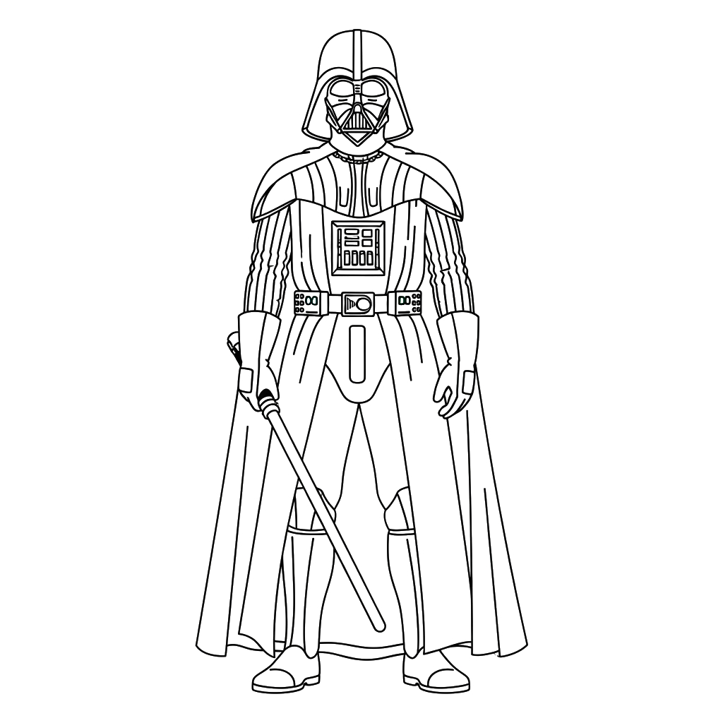 Darth Vader 2 páginas para colorear gratis Darth Vader para adultos