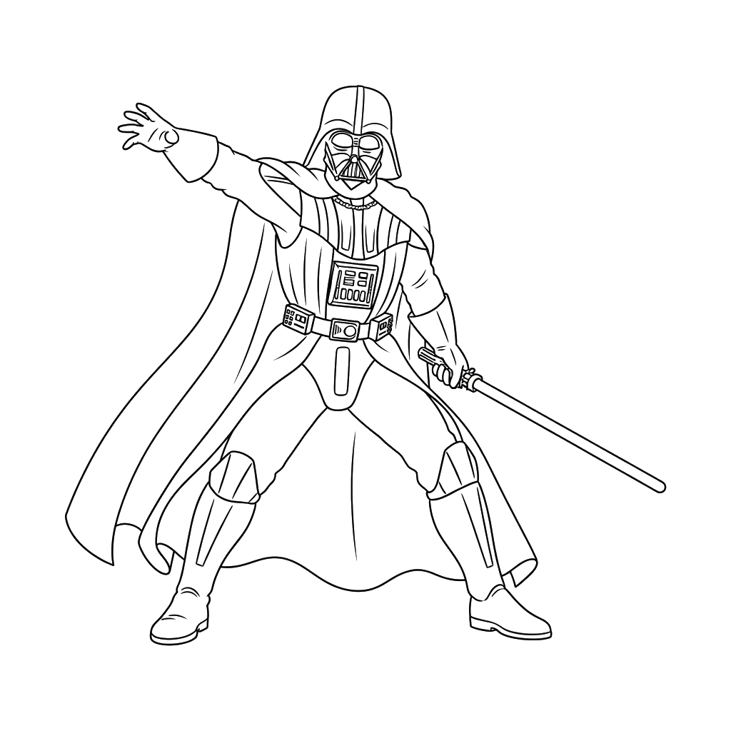Darth Vader 8 Darth Vader páginas para colorear gratis 1