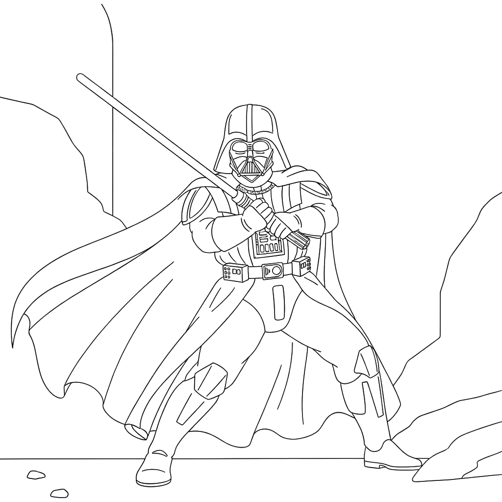 Darth Vader 10 Darth Vader páginas para colorear pdf