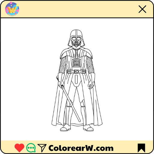 Darth Vader para colorear thumbnail
