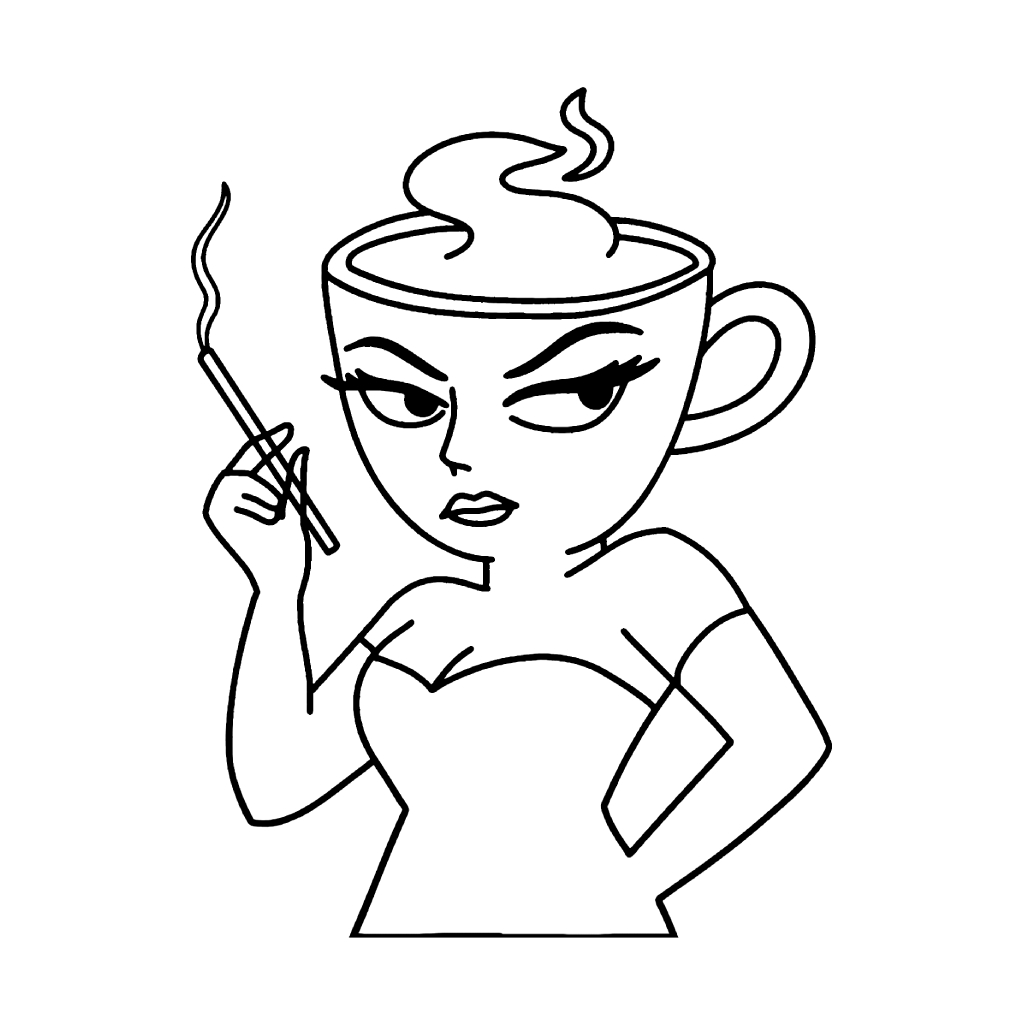 Espressona Signora 4 Espressona Signora páginas para colorear para adultos fáciles