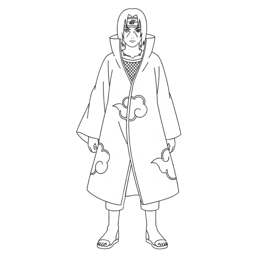 Itachi Uchiha 12 Itachi Uchiha páginas para colorear imprimibles