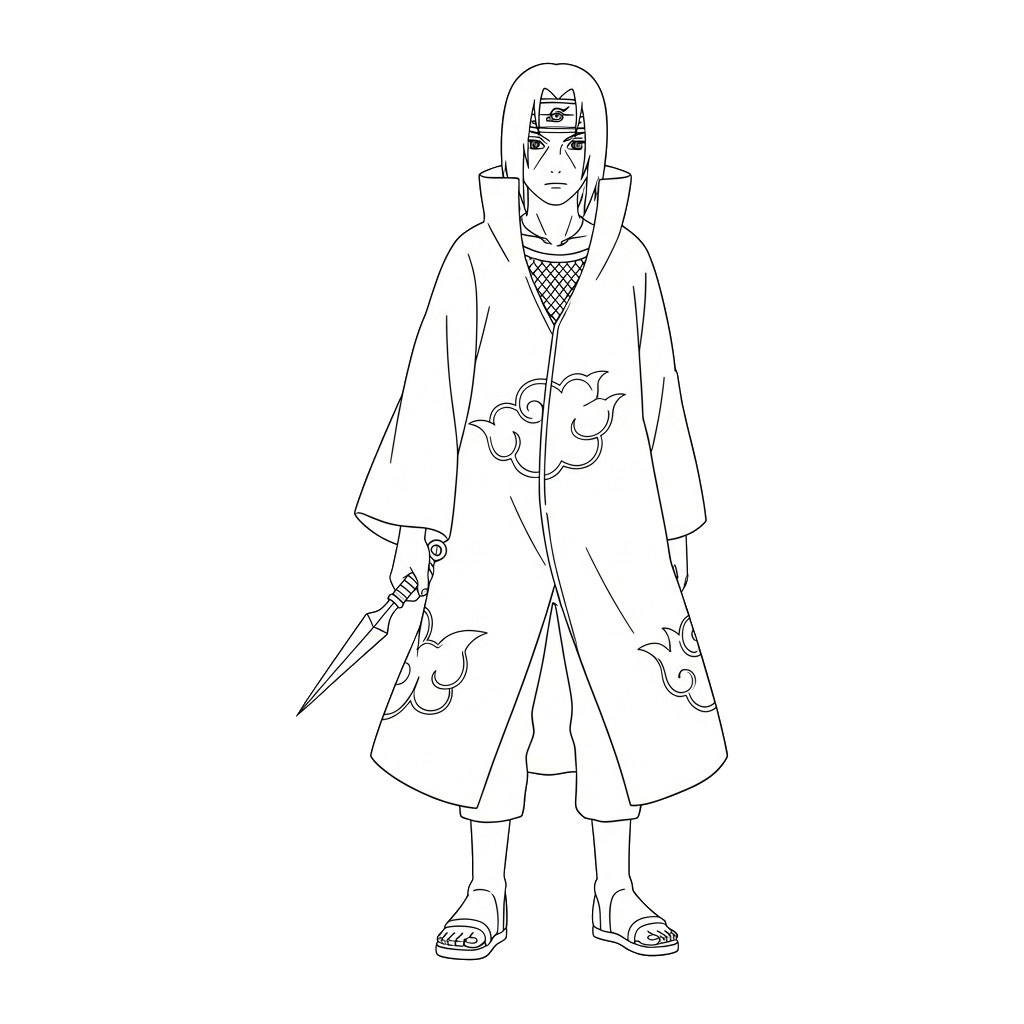 Itachi Uchiha 5 páginas para colorear gratis Itachi Uchiha pdf