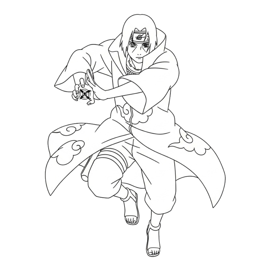 Itachi Uchiha 6 páginas para colorear Itachi Uchiha imprimibles