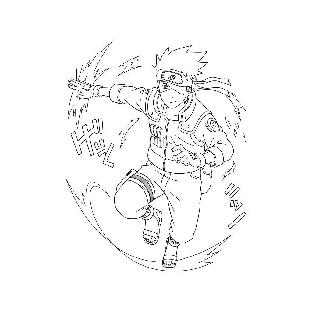 Kakashi 11 Kakashi páginas para colorear